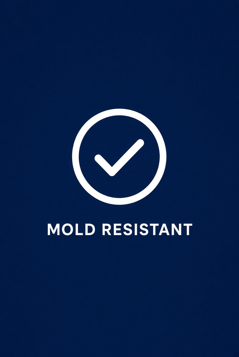 Non-porous walls give mold and mildew fewer places to grow.